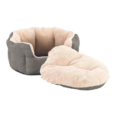 EcoNest Reversible Dog Bed 18" Light Gray