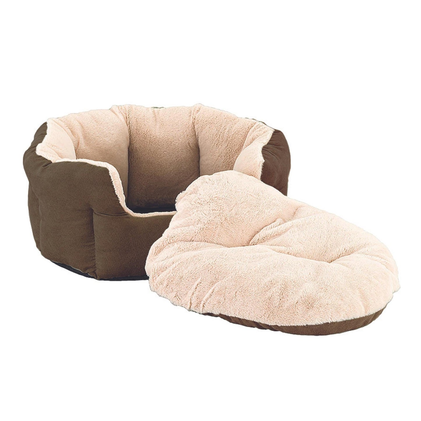 EcoNest Reversible Dog Bed 18" Chocolate