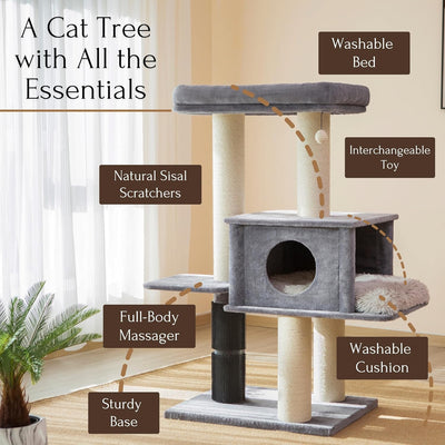 PetPals Lulu Cat Tree Blue 57 in, XL