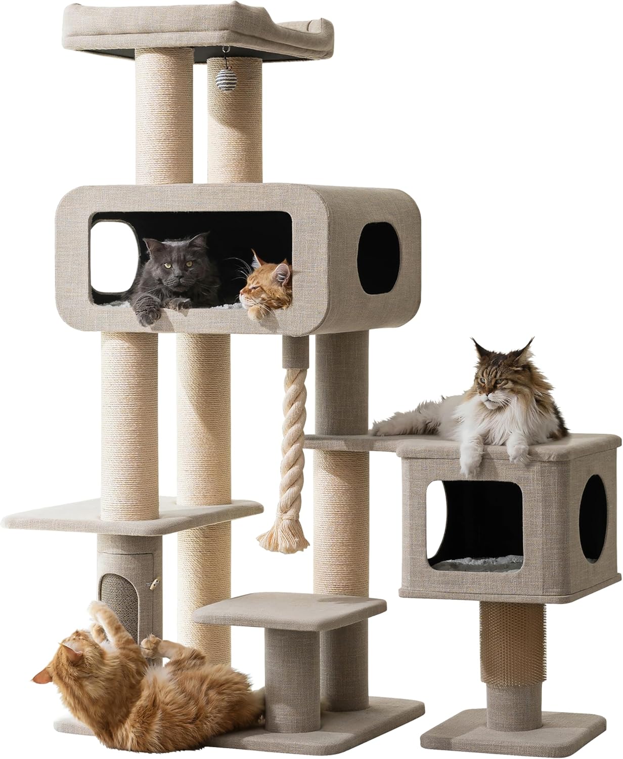 Sustainable Multi-Level Cat Tree- 70-Inch with 6 levels
