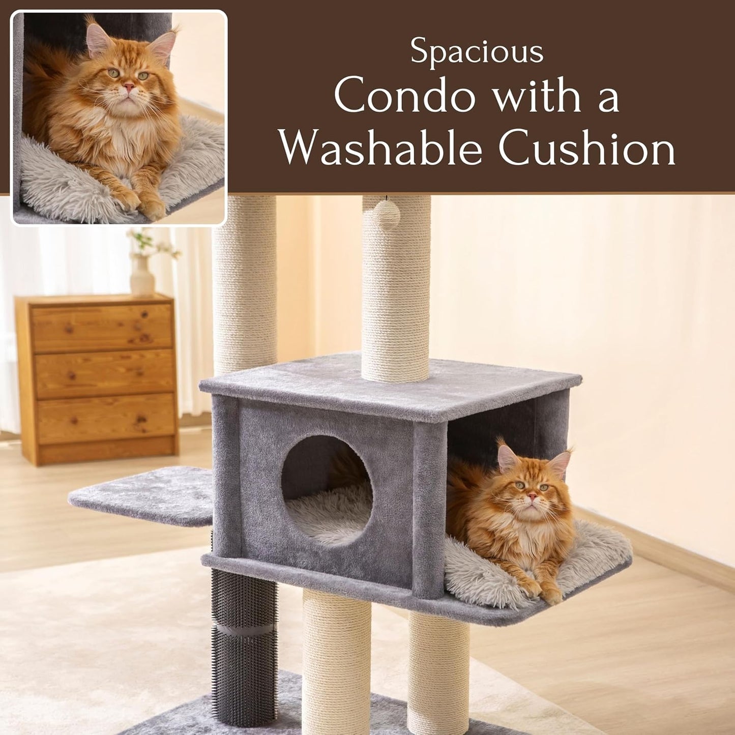 PetPals Lulu Cat Tree Blue 57 in, XL