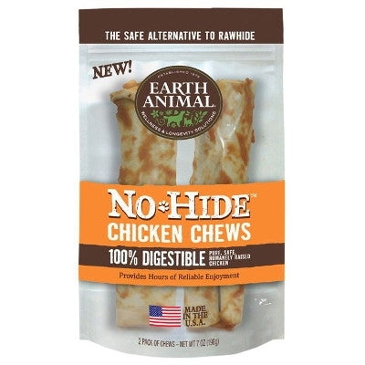 Earth Animal No Hide Chicken Chews Dog Treats - 7 Inch, 2 Pack
