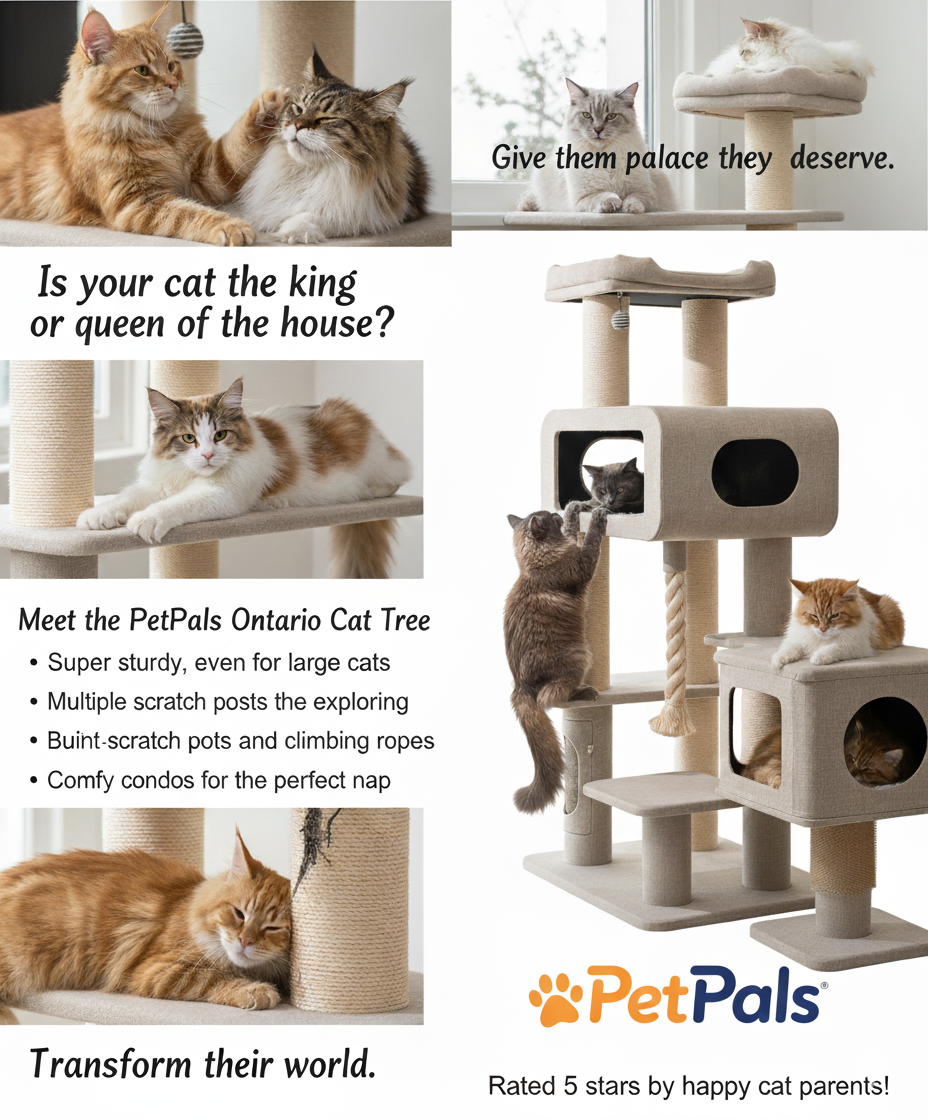 Sustainable Multi-Level Cat Tree- 70-Inch with 6 levels