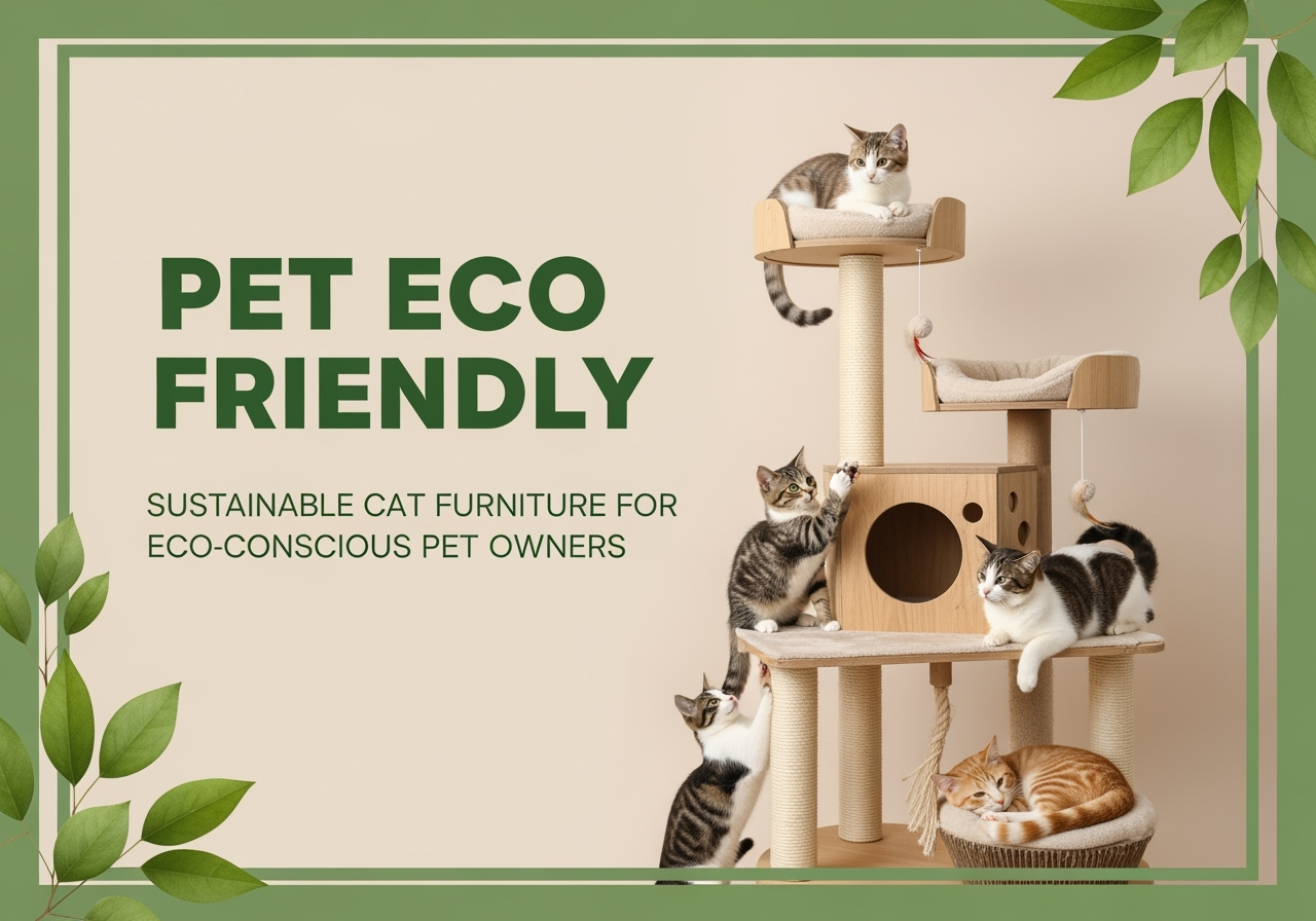 Banner Sustainable Multi-Level Cat Tree- 70-Inch with 6 levels