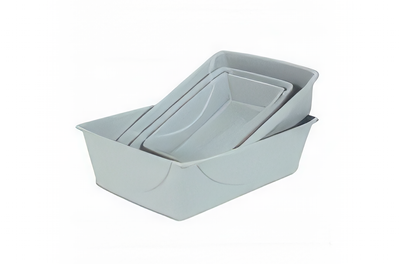 Eco-friendly Plastic Cat Litter Pan Mouse Gray Small